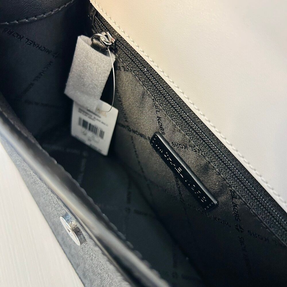 Michael Kors Purse Greenwich Small Signature Logo Crossbody Bag Black - Picture 8 of 11